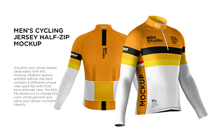 Download Men S Cycling Jersey Mockup Creative Photoshop Templates Creative Market