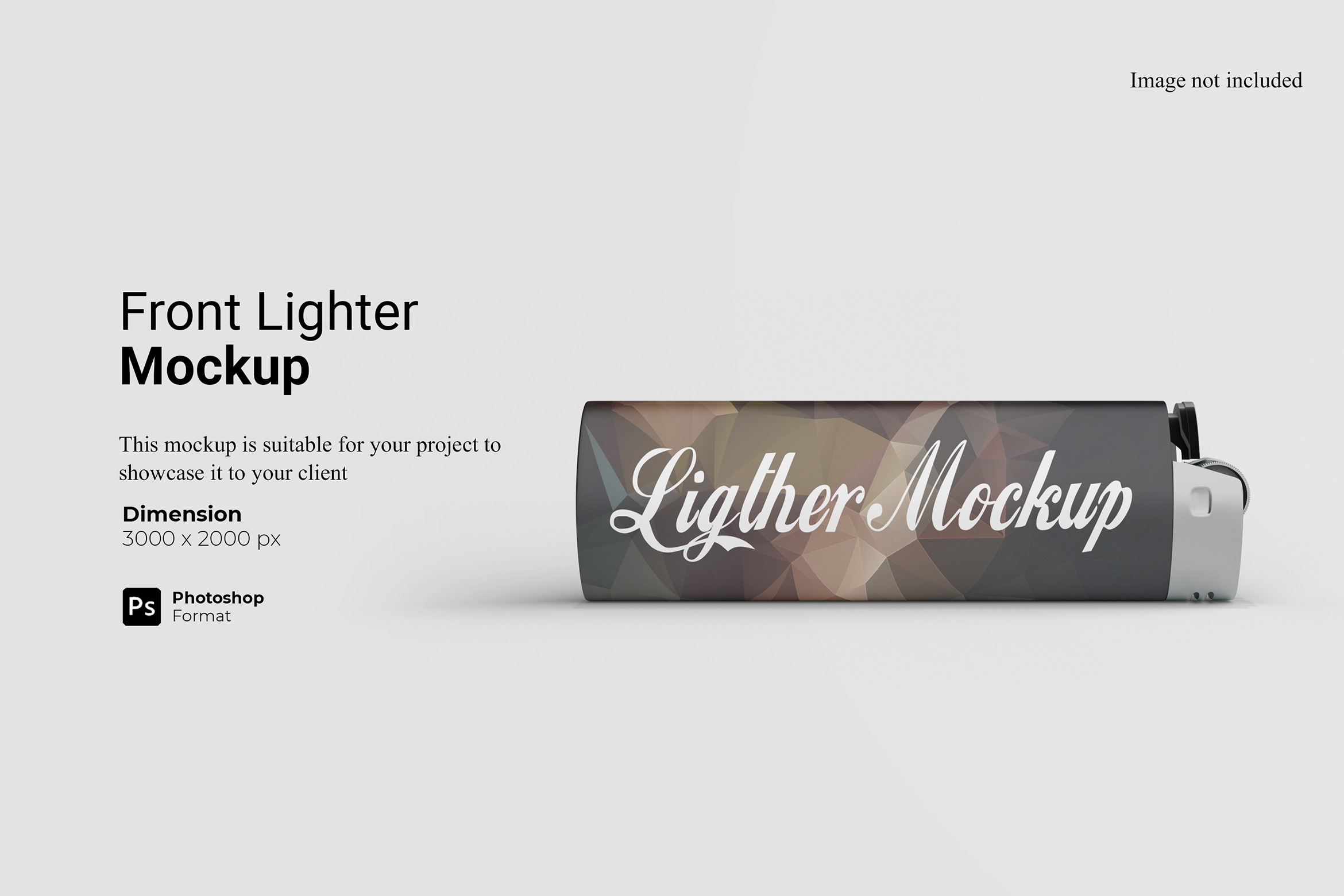 Download Front View Lighter Mockup | Creative Market