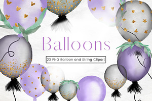 Download Peach And Black Balloons Clipart Pre Designed Photoshop Graphics Creative Market