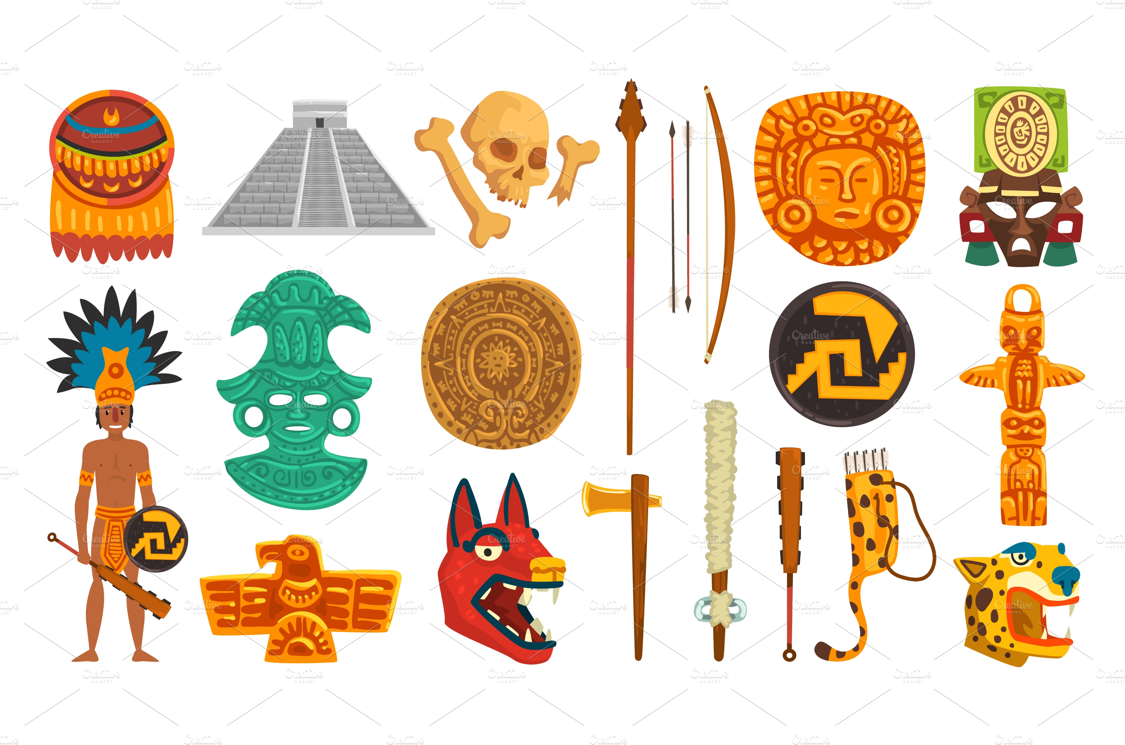 Aztec and Mayan Civilization | Vector Graphics ~ Creative Market