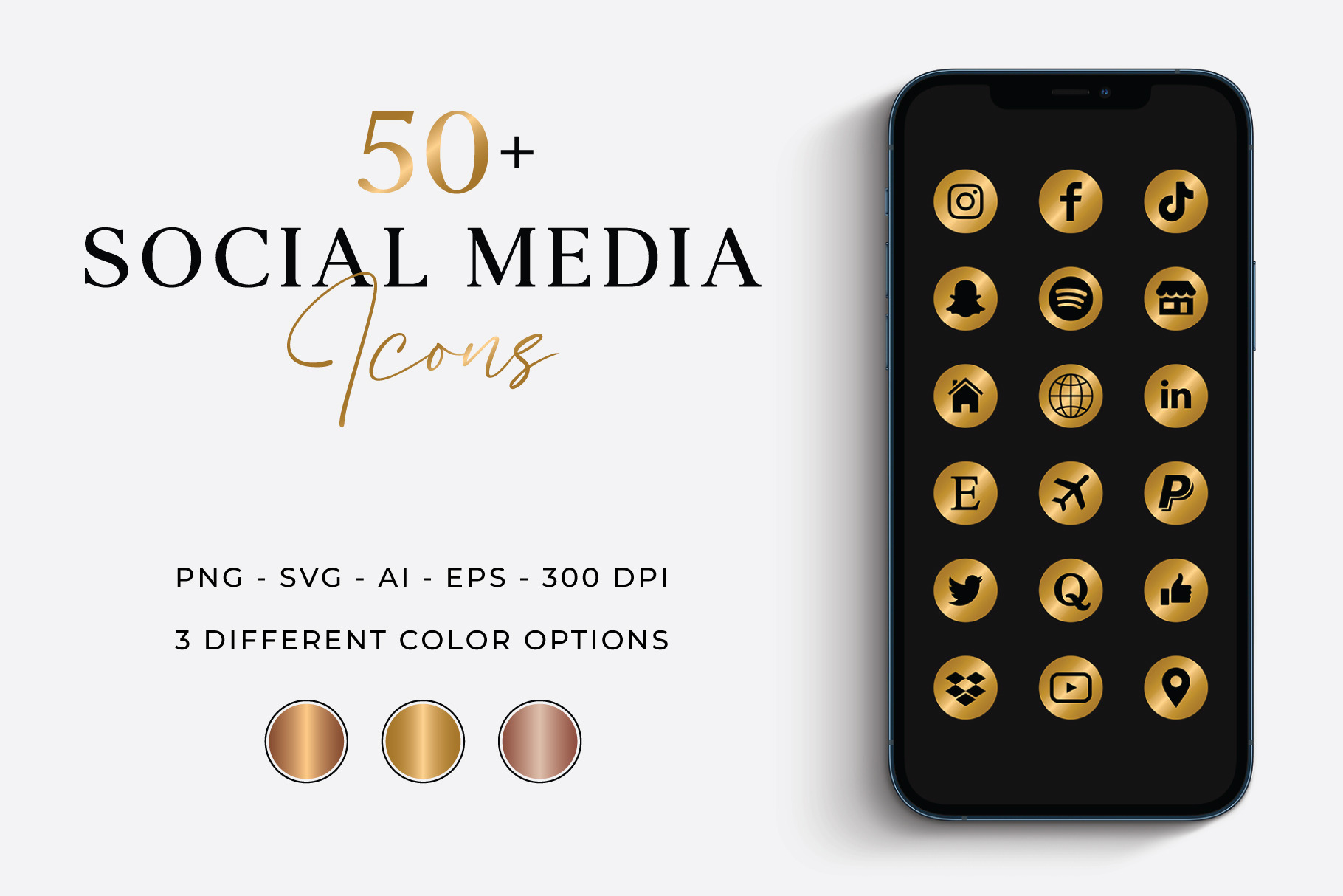 50+ Social Media Icons | Creative Market