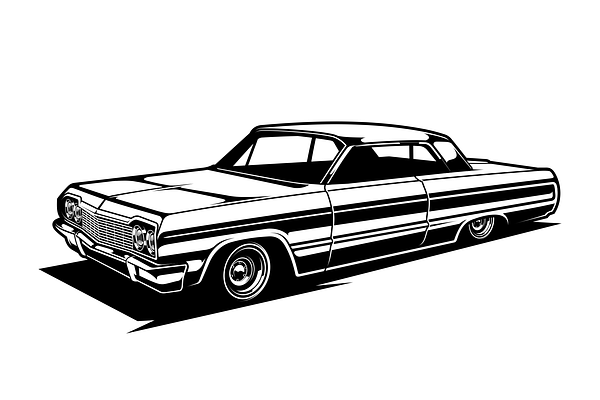 Lowrider classic vector illustration | Pre-Designed Illustrator ...