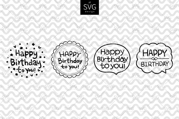 Download Happy Birthday Svg Bundle Pre Designed Photoshop Graphics Creative Market