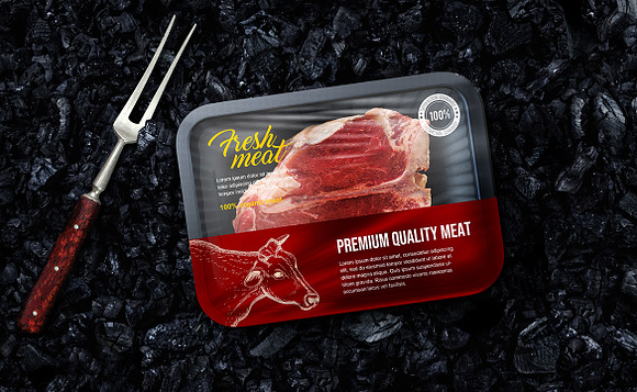 Download Meat Package Mockup Creative Market