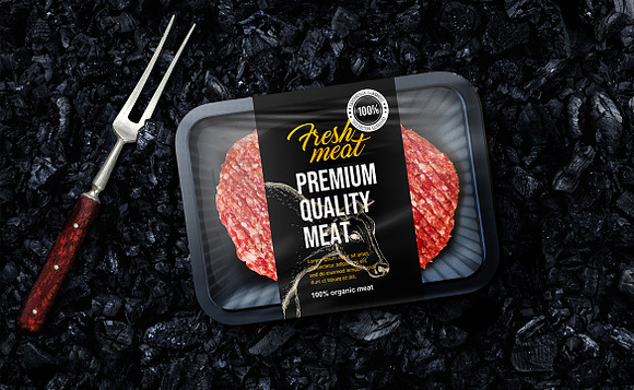 Download Meat Package Mockup Creative Market