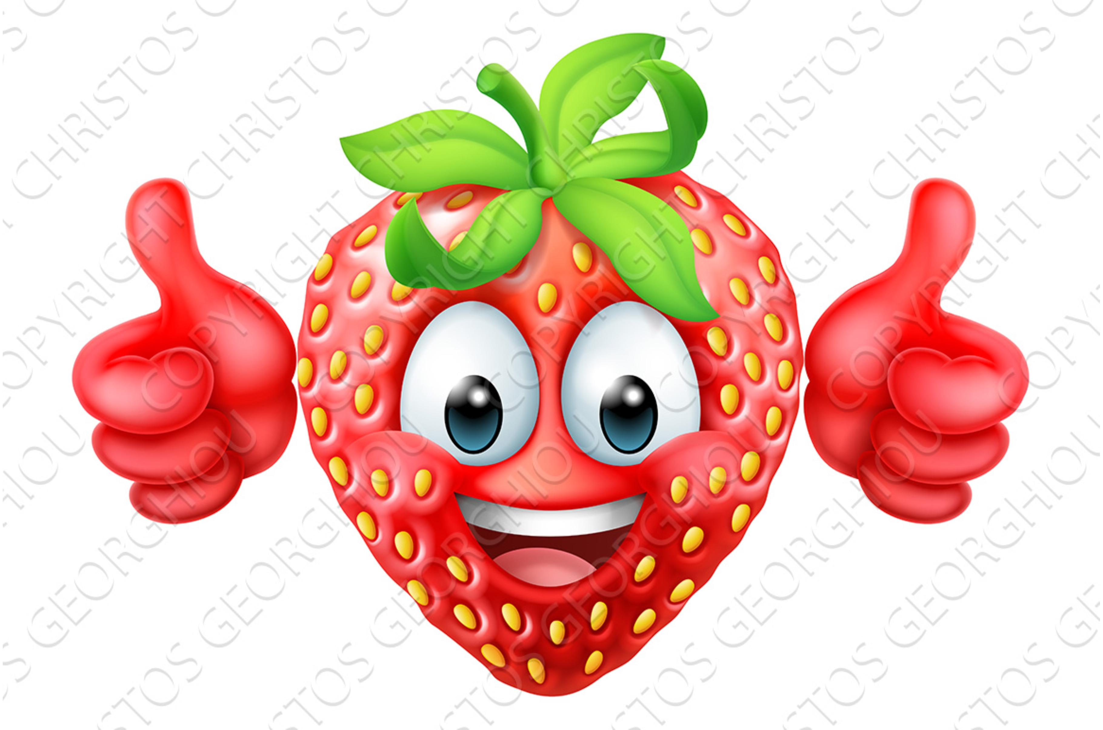 Strawberry Cartoon Emoticon Emoji Education Illustrations Creative