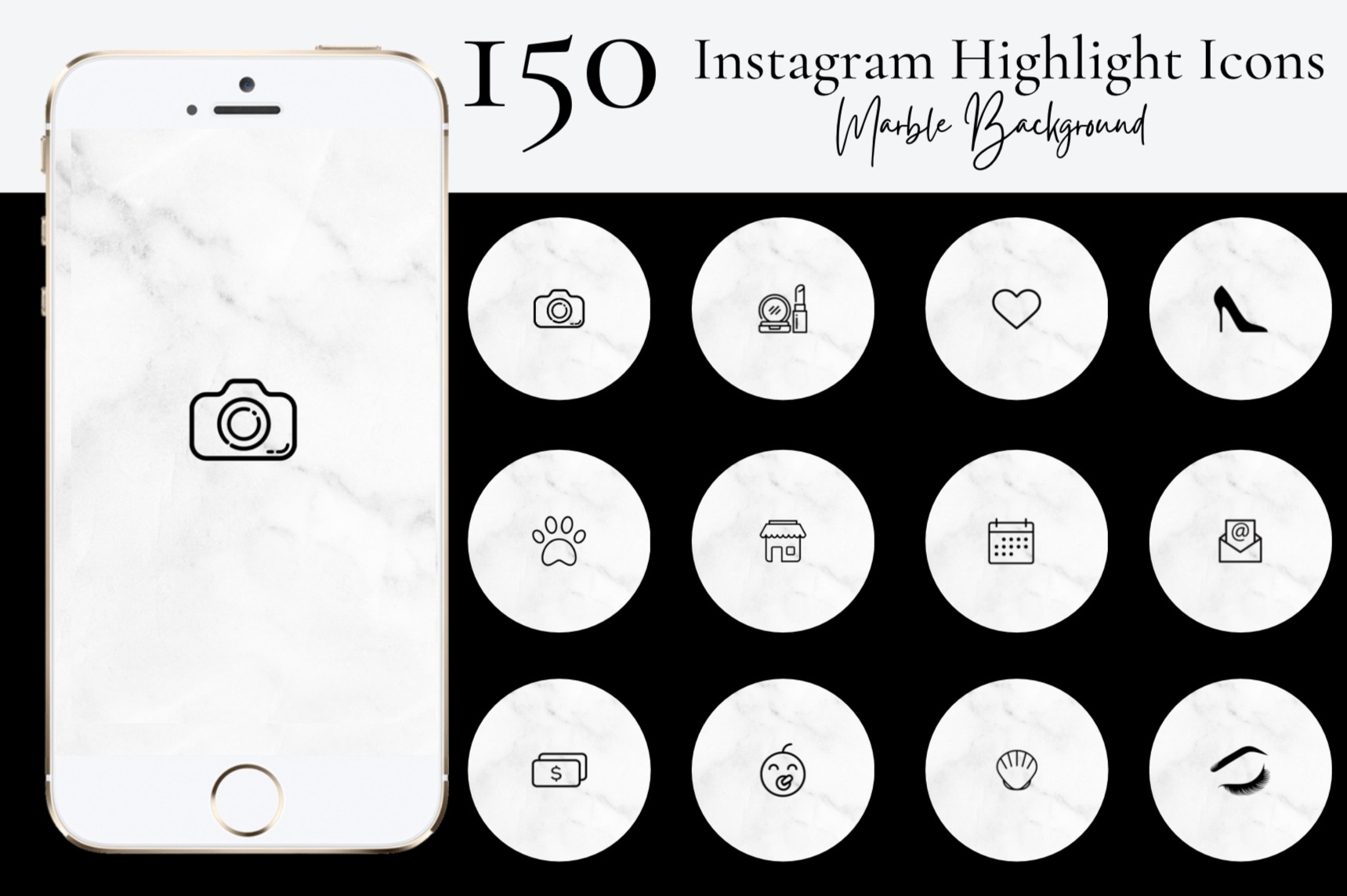 150 Instagram Highlight Covers | Creative Canva Templates ~ Creative Market