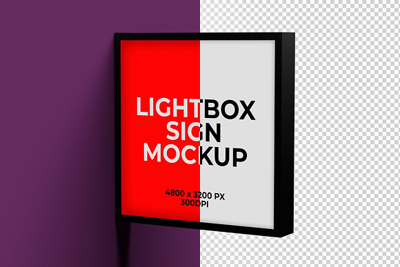 Free Lightbox Logo Signage Mockup PSD - Good Mockups