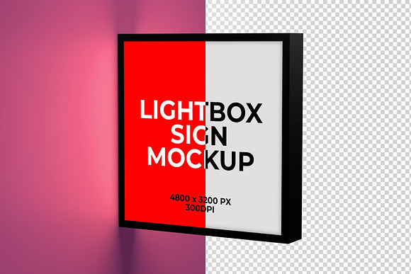 Free Lightbox Logo Signage Mockup PSD - Good Mockups