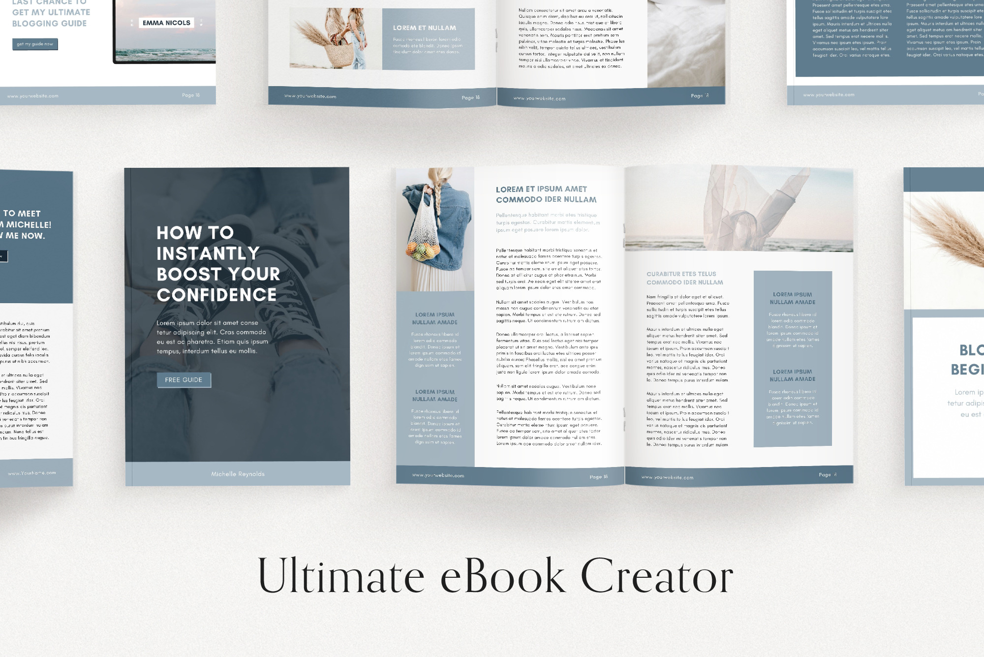 Canva eBook Template For Bloggers | Magazine Templates ~ Creative Market