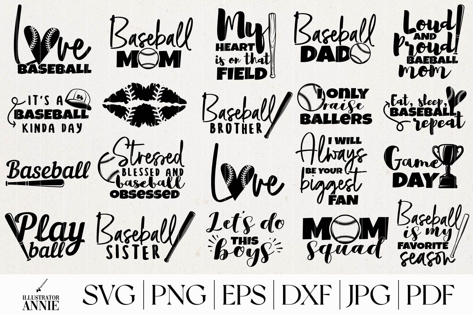 Download Baseball Svg Bundle Baseball Mom Pre Designed Illustrator Graphics Creative Market