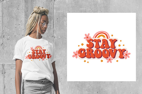 Stay Groovy Vintage Inspired Graphic T-shirt 70s Inspired 