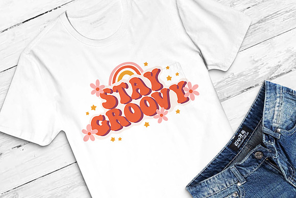 Stay Groovy Vintage Inspired Graphic T-shirt 70s Inspired 