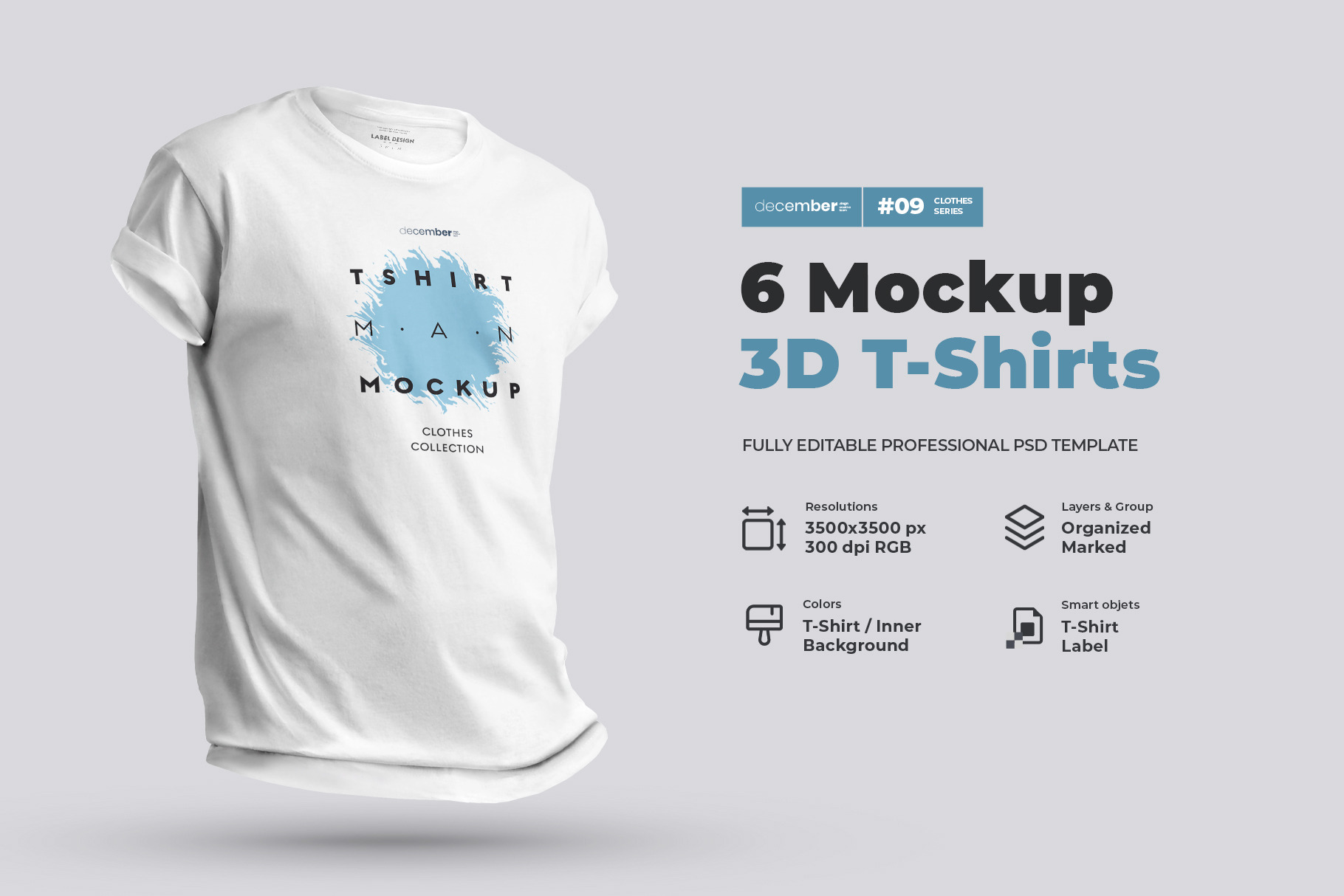 6 Mockups Men T-Shirt 3D | Creative Market