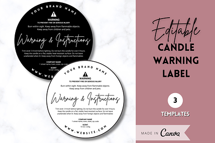 Candle Label Templates  Stationery Templates ~ Creative Market