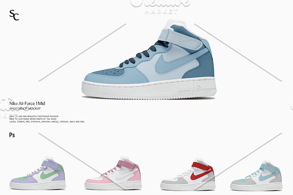 Download Nike Sb Blazer Mid Shoe Mockup Creative Market