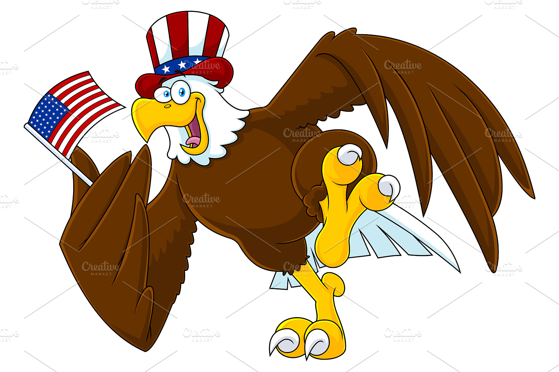 USA Patriotic Eagle Flag PNG Transparent Clipart Abstact 