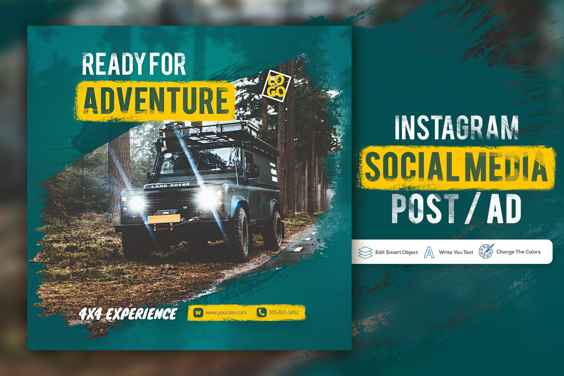 Car Adventure 4x4 Instagram Post | Creative Market