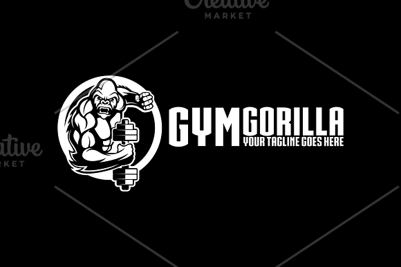 Gorilla Gym Mascot Logo Template By StringLabs