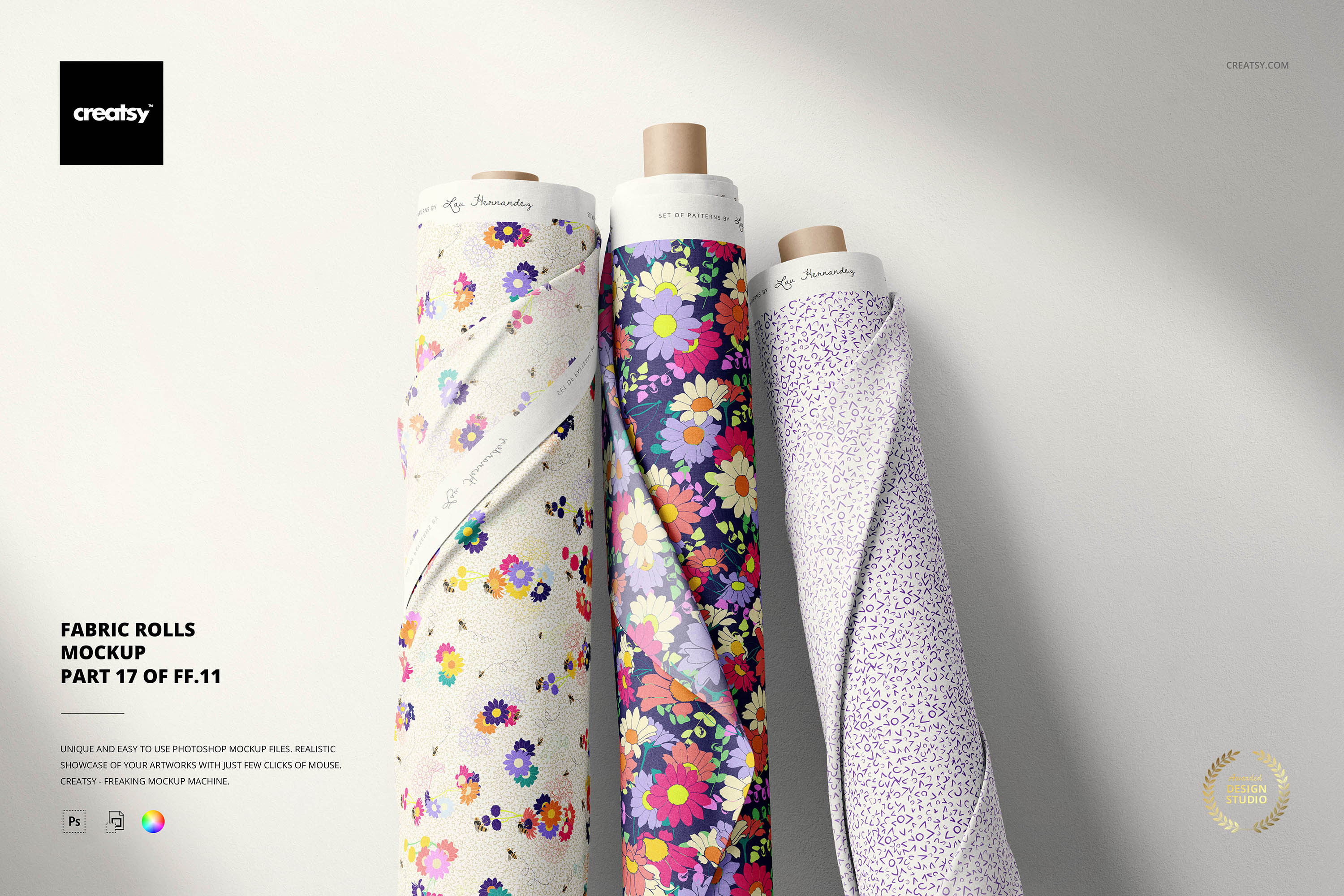 Download Fabric Rolls Mockup 17 Ffv 11 Creative Photoshop Templates Creative Market