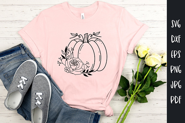 Download Floral Pumpkin Svg Creative Market