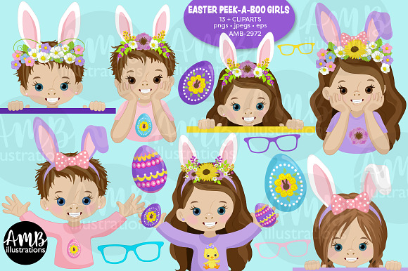 peek a boo monster clipart images