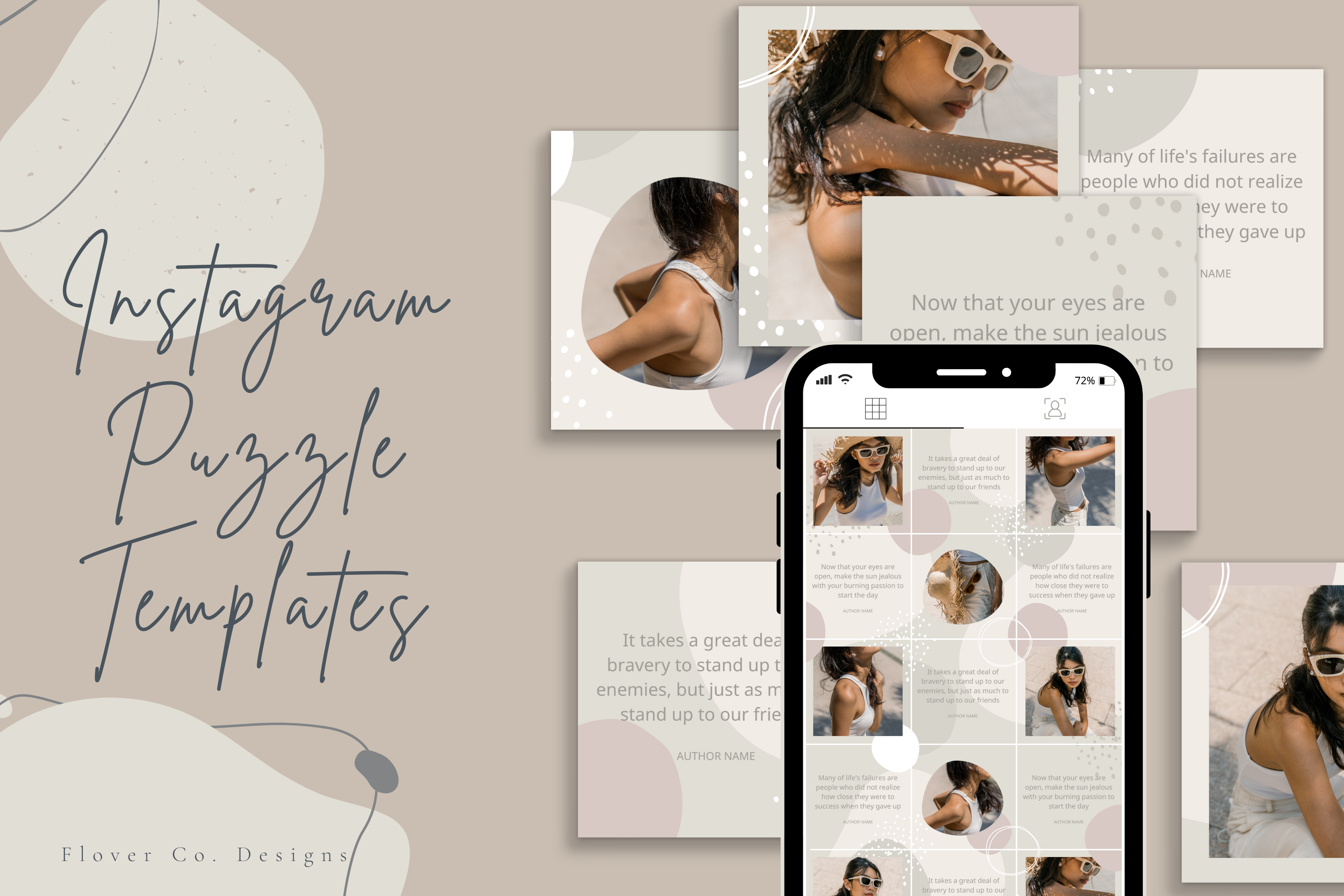 Instagram Puzzle Template | Creative Market