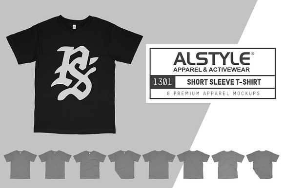 Alstyle 1301 T Shirt Mockups Creative Photoshop Templates Creative Market