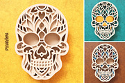 Sugar Skull Outline SVG File  The Digital Files – TDFcrafty