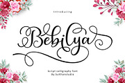 Bebilya Script | Script Fonts ~ Creative Market