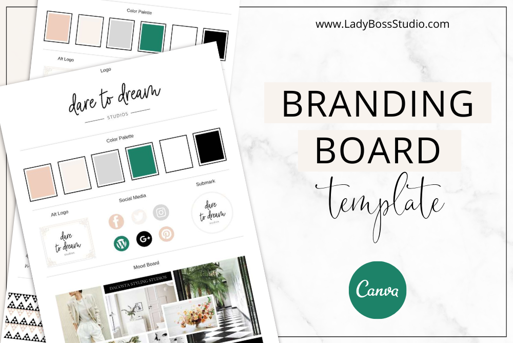 Branding Board Template Canva Fresh | Branding & Logo Templates ...