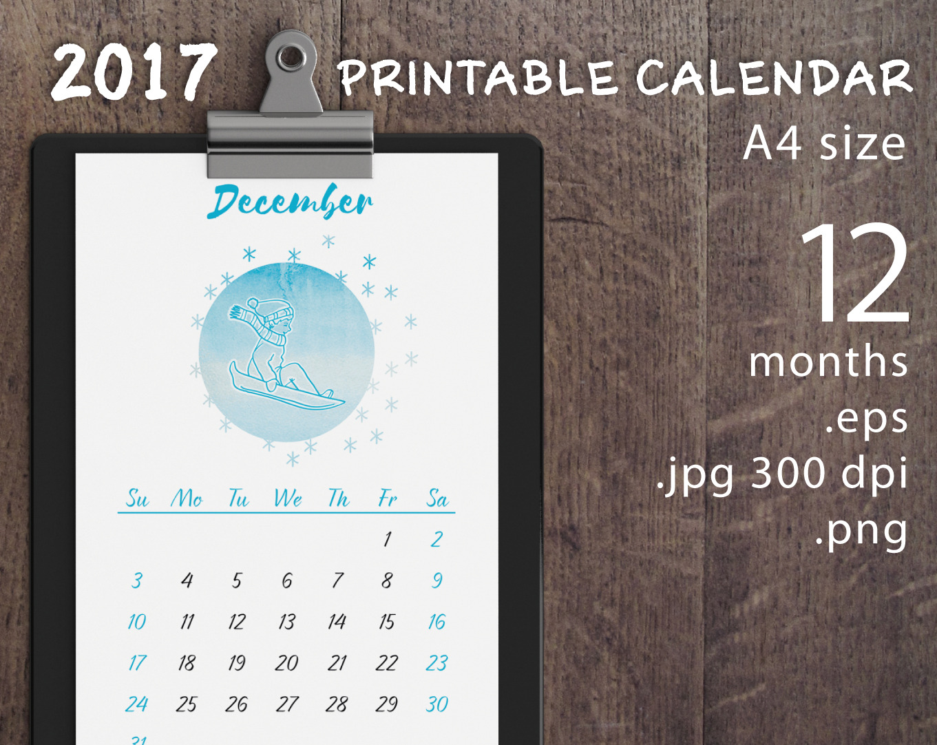 Calendar 17 Pre Designed Illustrator Graphics Creative Market