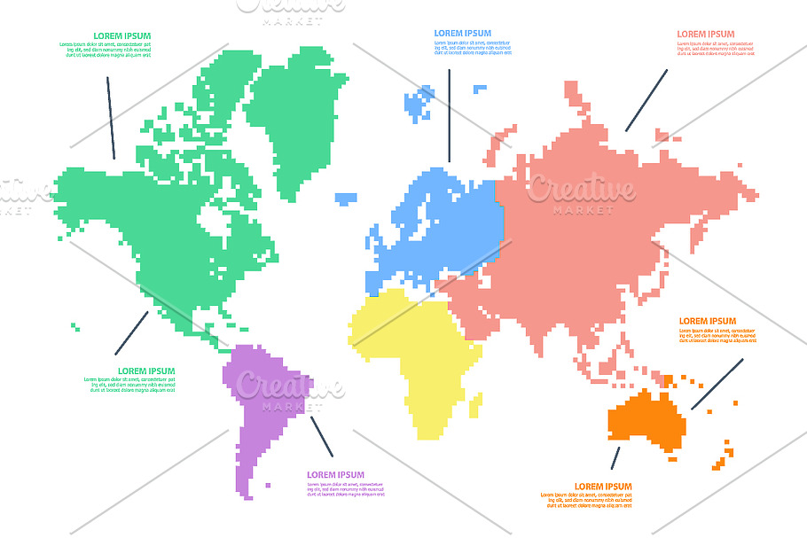 World map illustration | Pre-Designed Photoshop Graphics ~ Creative Market