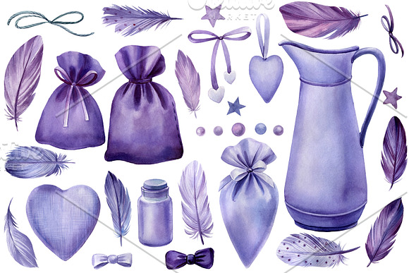 watercolor designer bag clipart  Illustrations ~ Creative Market