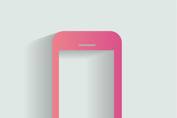 Smartphone Icon Pink Pre Designed Illustrator Graphics Creative Market