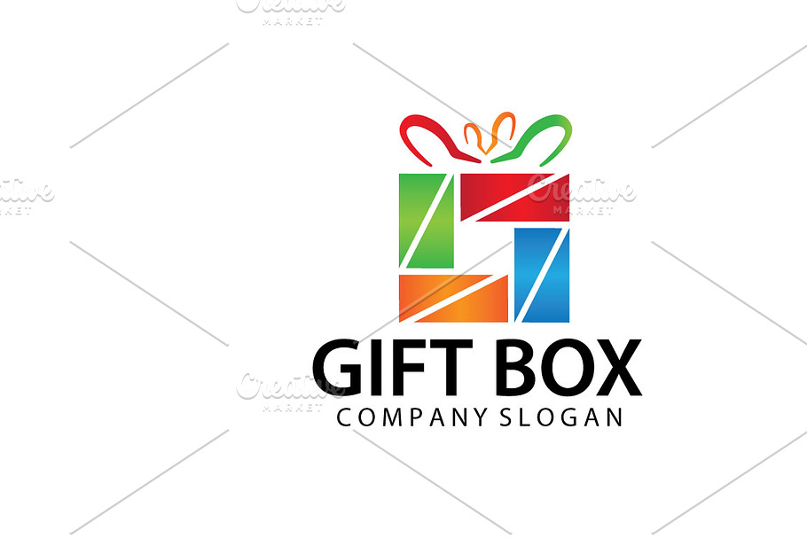 Gift Shop Logo Template Creative Illustrator Templates Creative Market