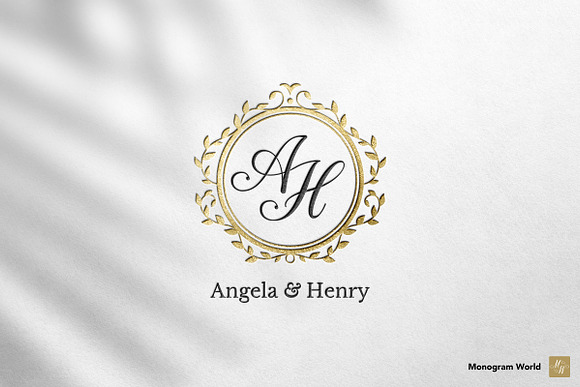 Wedding Monogram AM  Branding & Logo Templates ~ Creative Market