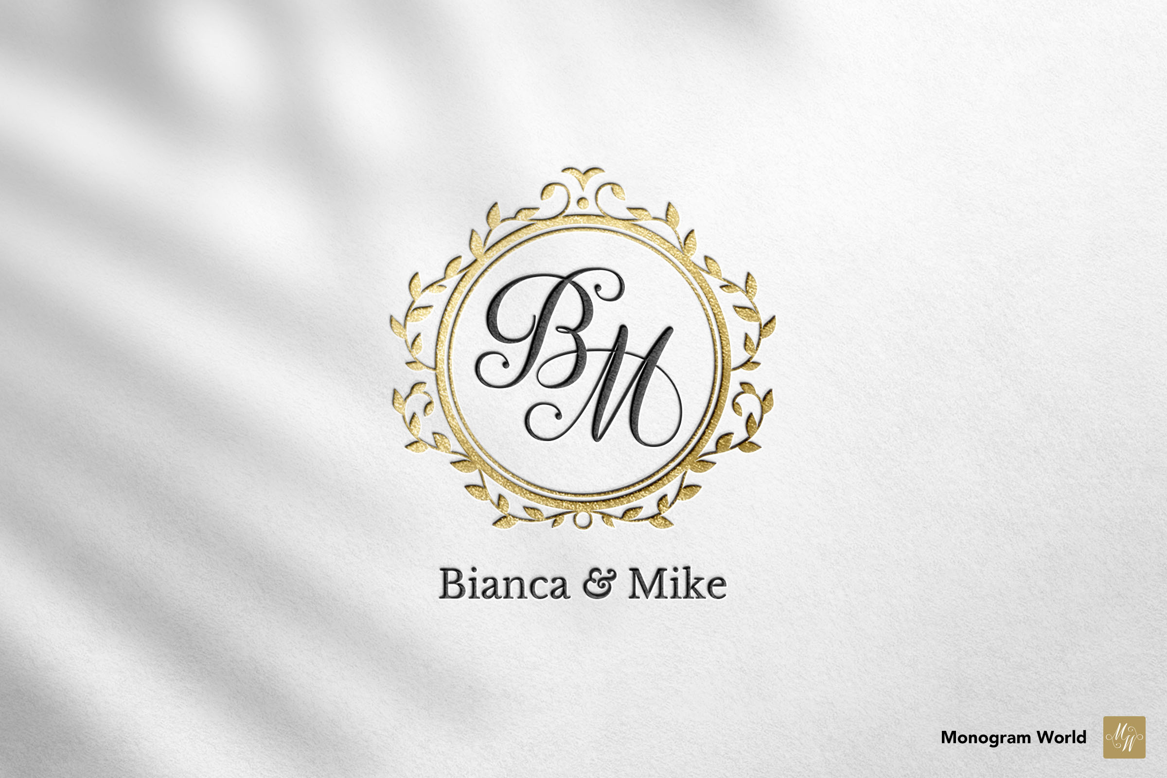 Buy MB or BM Name Initials Classic Monograms Wedding Monogram