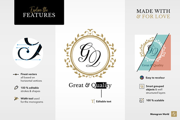 Wedding Monogram CP  Branding & Logo Templates ~ Creative Market