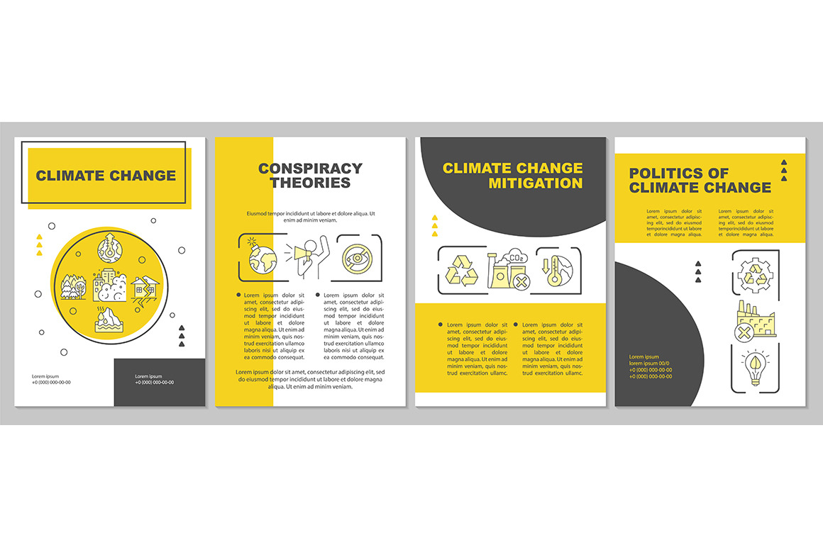 Climate change mitigation brochure | Brochure Templates ~ Creative Market