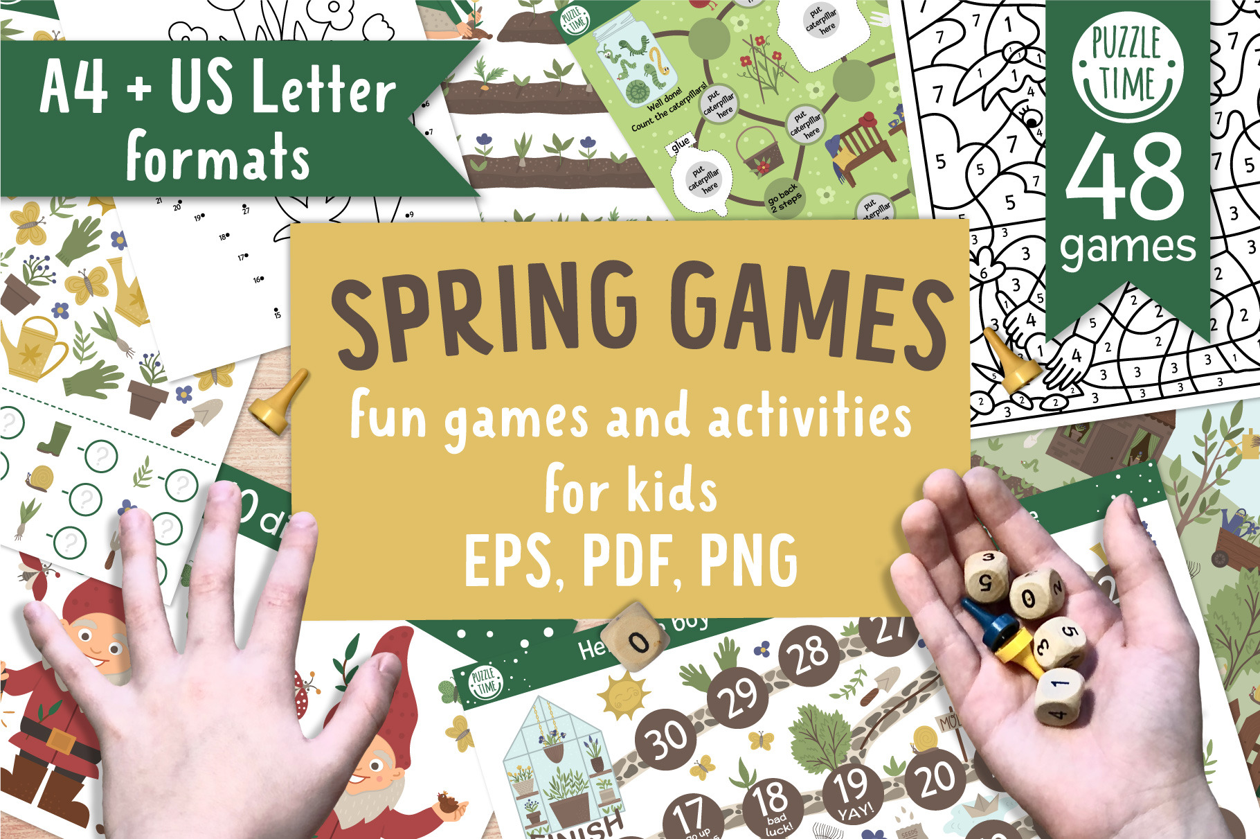 Spring Games Education Illustrations Creative Market