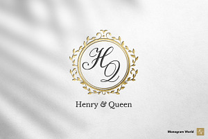 Wedding Monogram AH  Branding & Logo Templates ~ Creative Market