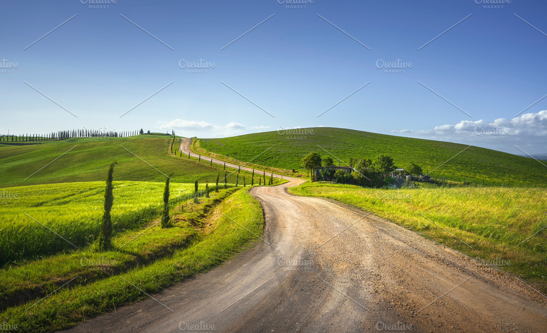 Route of the Via Francigena. Italy | Nature Stock Photos ~ Creative Market