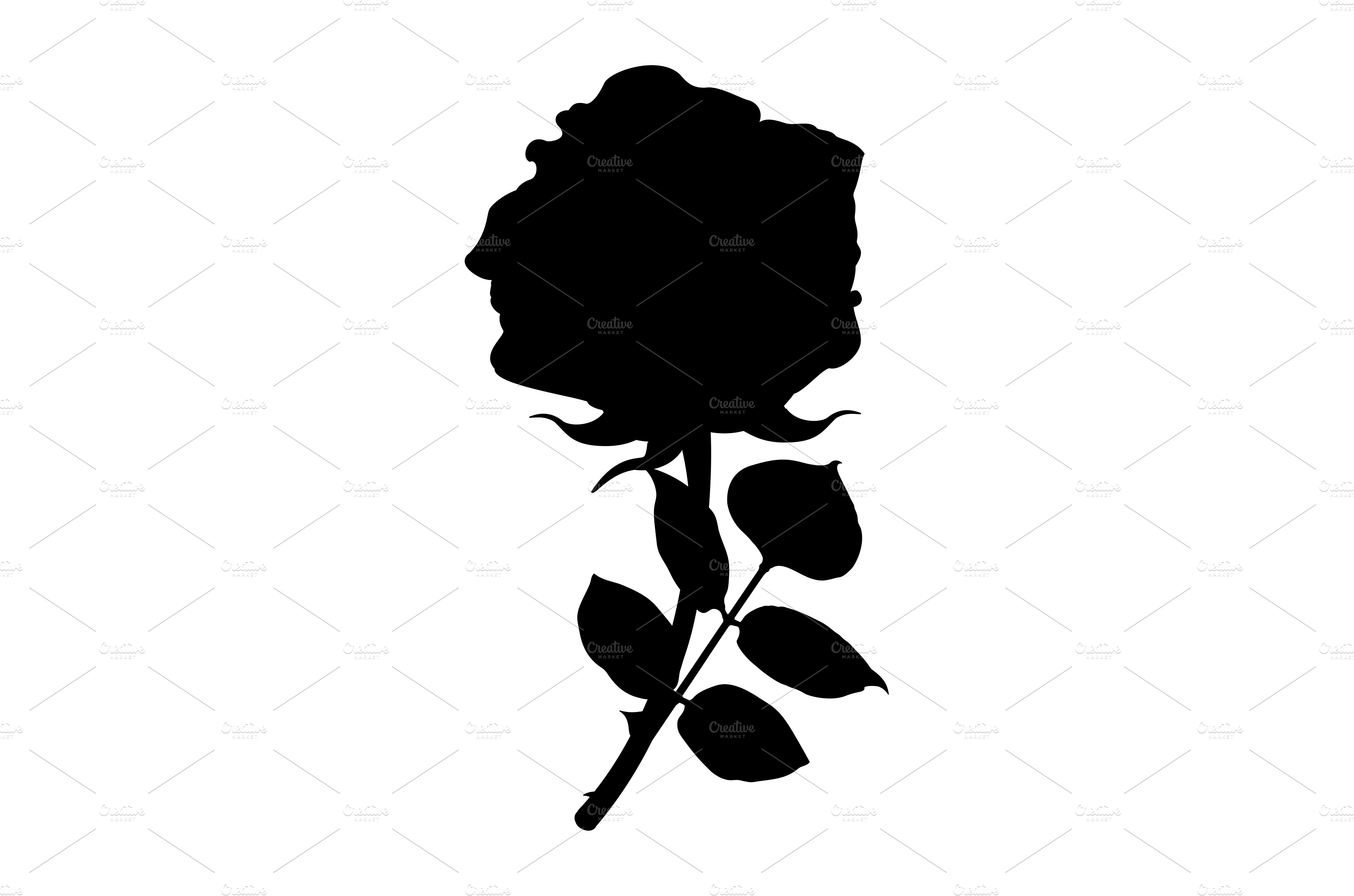 Vector Black Rose Flower Art Vector Graphics ~ Creative Market 