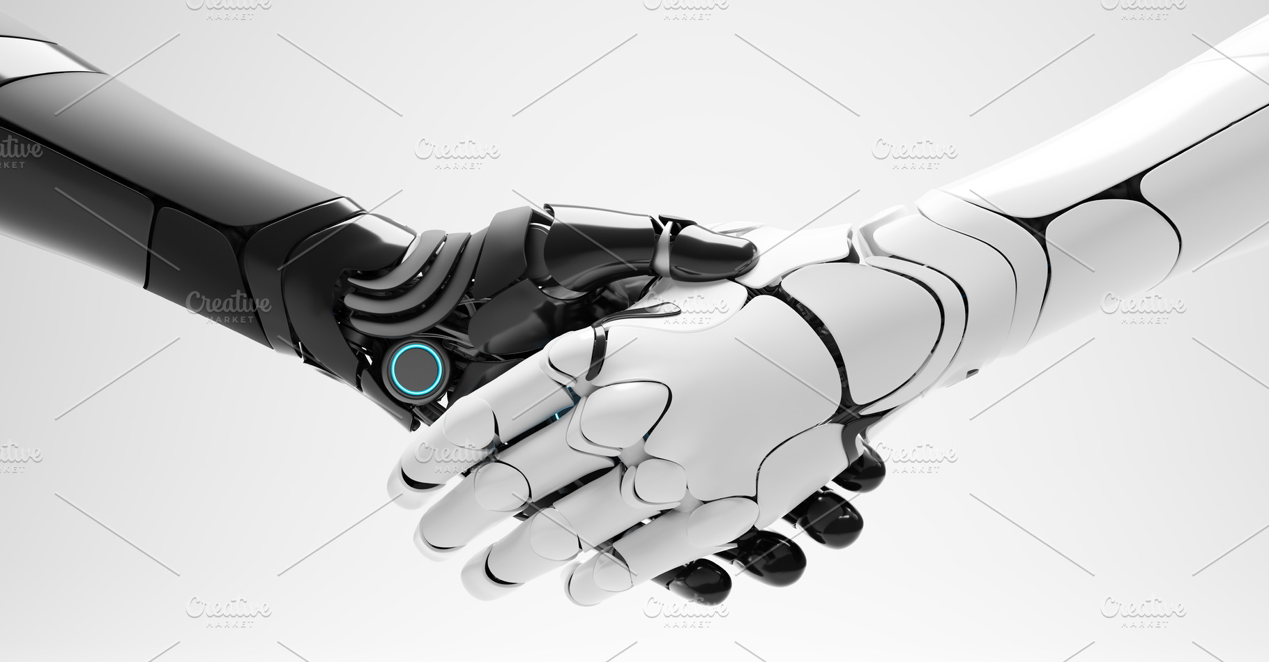 Robots Handshake Abstract Stock Photos Creative Market