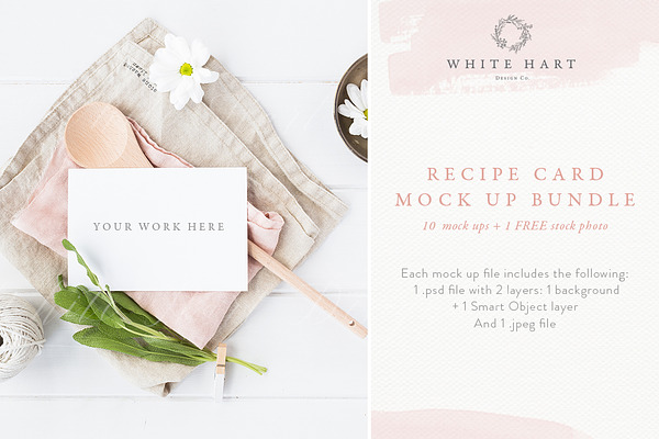 Download BUNDLE - Recipe card mockups x 10+1 | Creative Illustrator ...