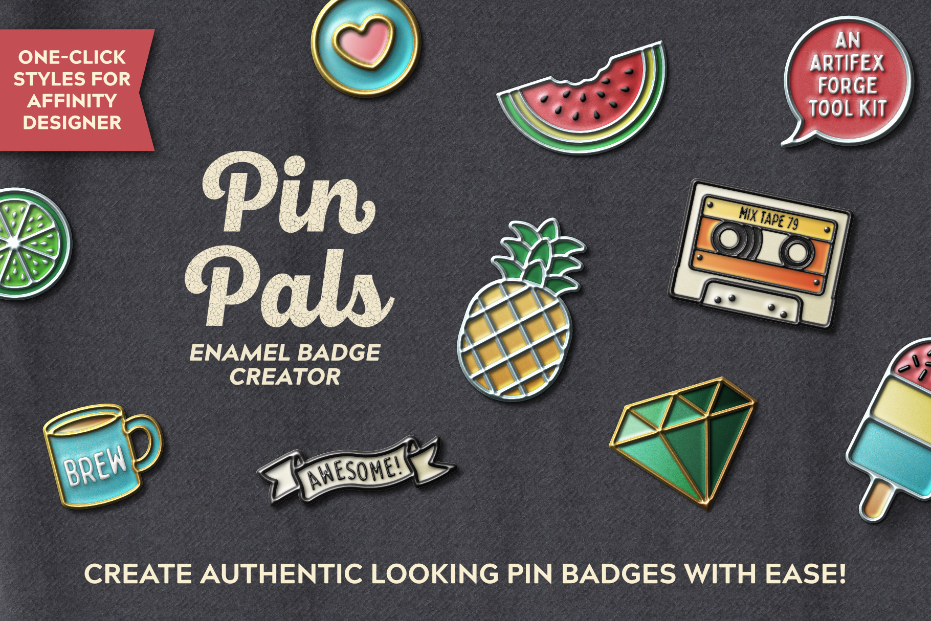 Enamel Pin Badge Creator Affinity Creative Market