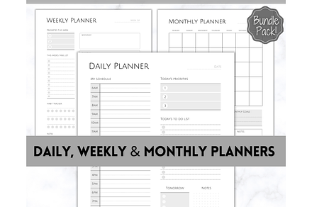 Daily / Weekly Planner | Stationery Templates ~ Creative Market