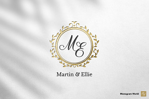 Wedding Monogram PM  Branding & Logo Templates ~ Creative Market