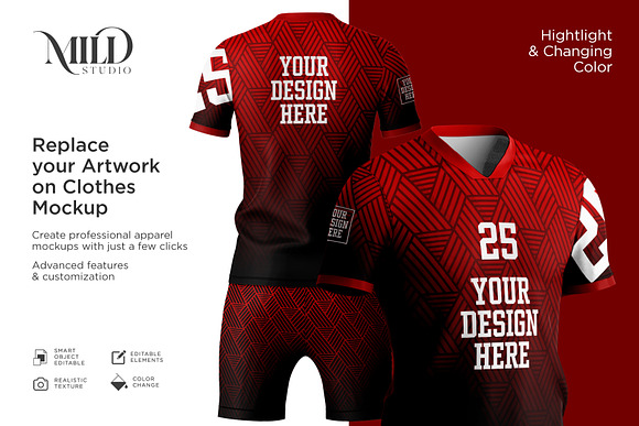 Soccer Jersey kit Mockup  Apparel Mockups ~ Creative Market